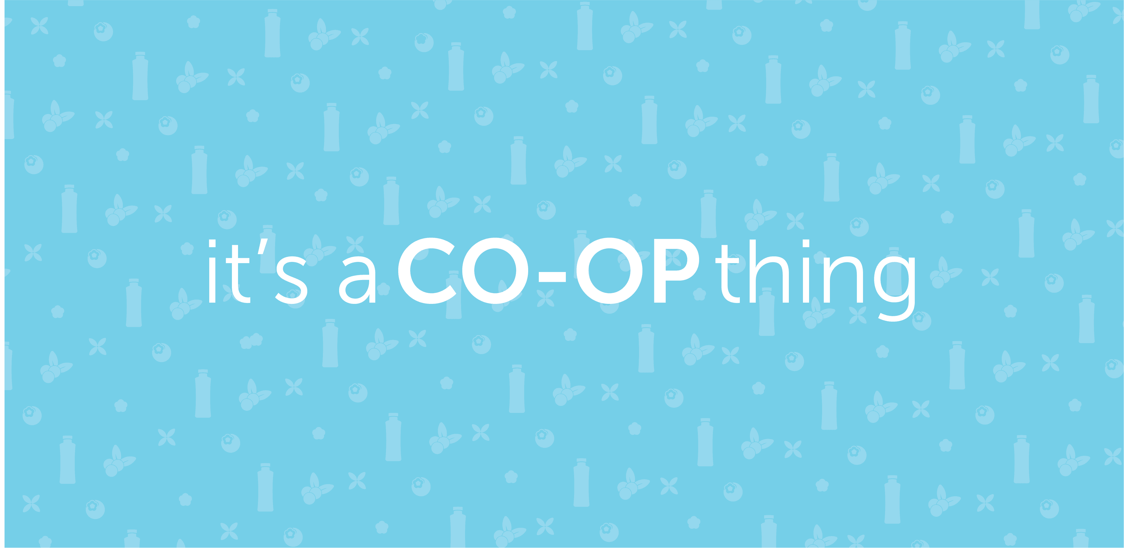 It's a Co-Op thing text on blue background