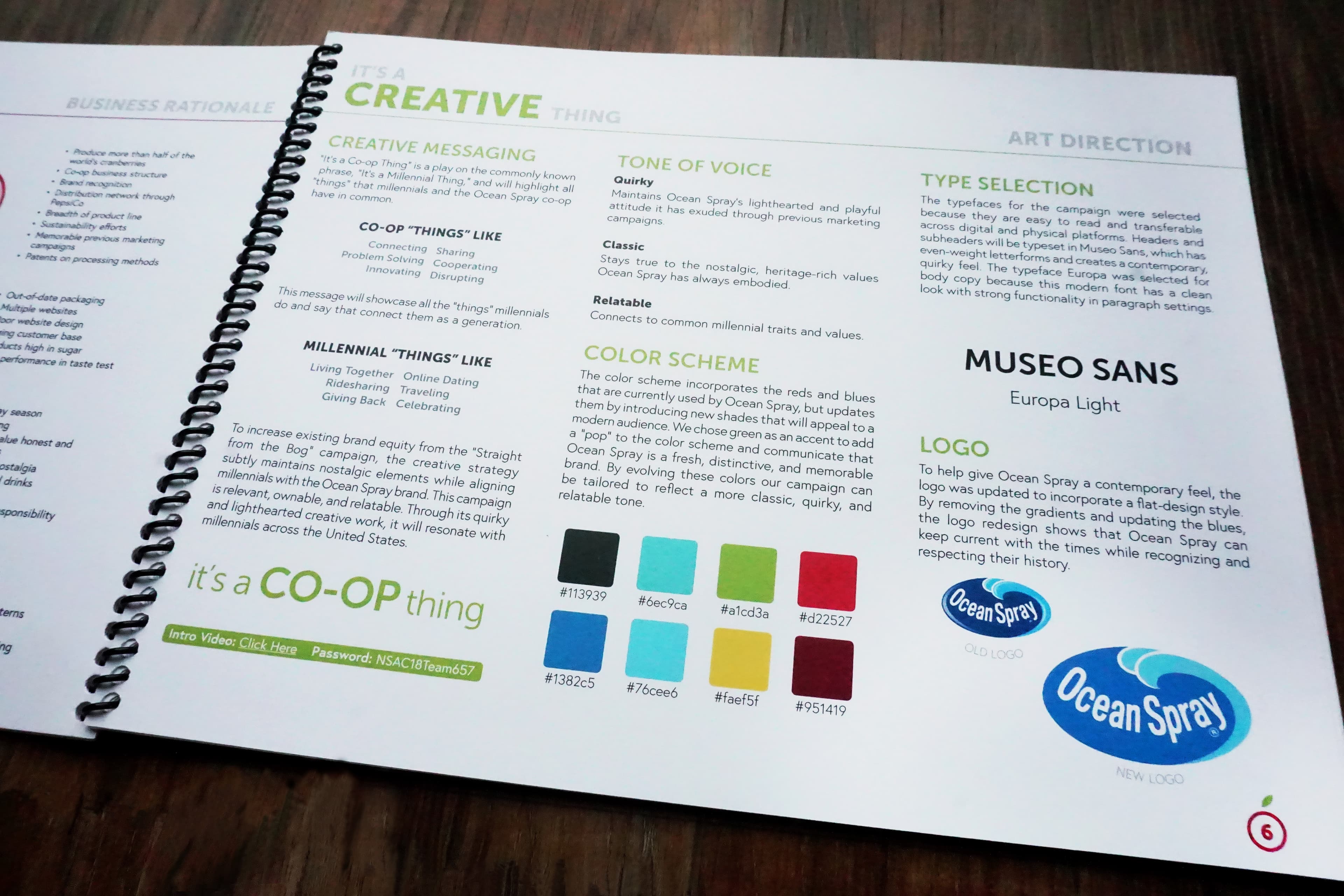 NASC - Ocean Spray creative page