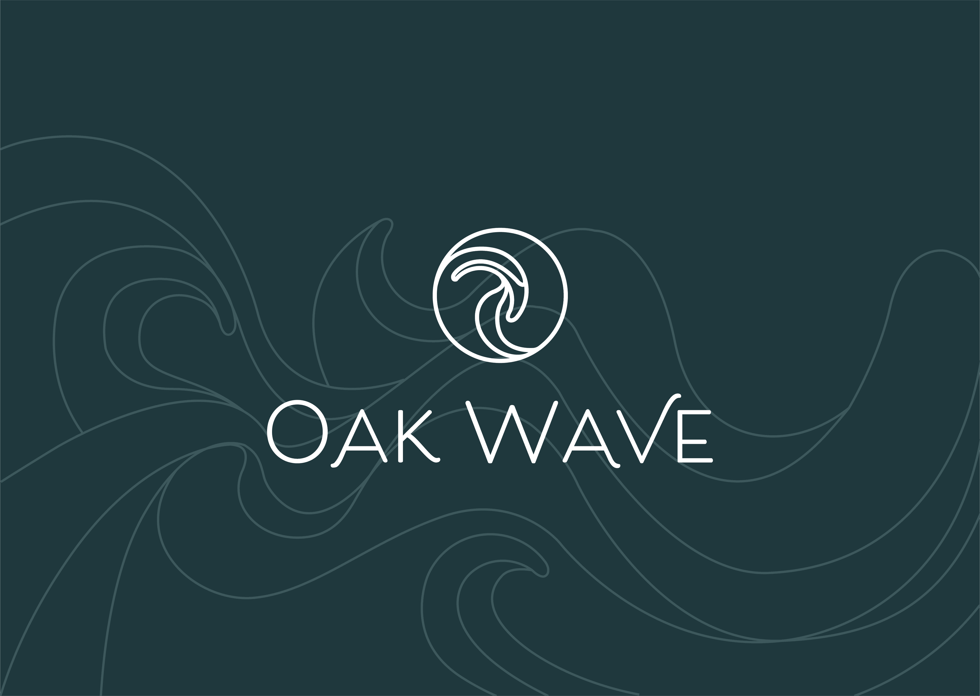 OakWave logo on pattern background