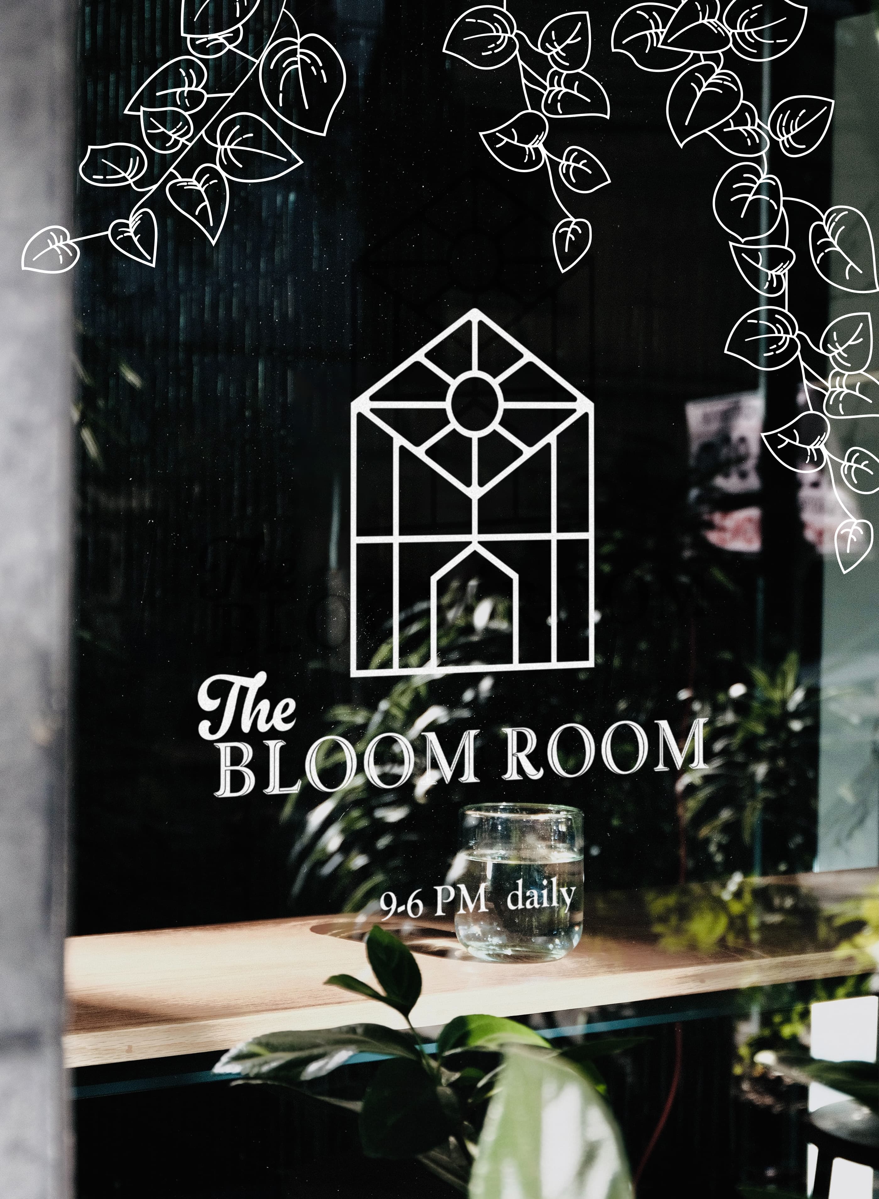 The Bloom Room window mockup